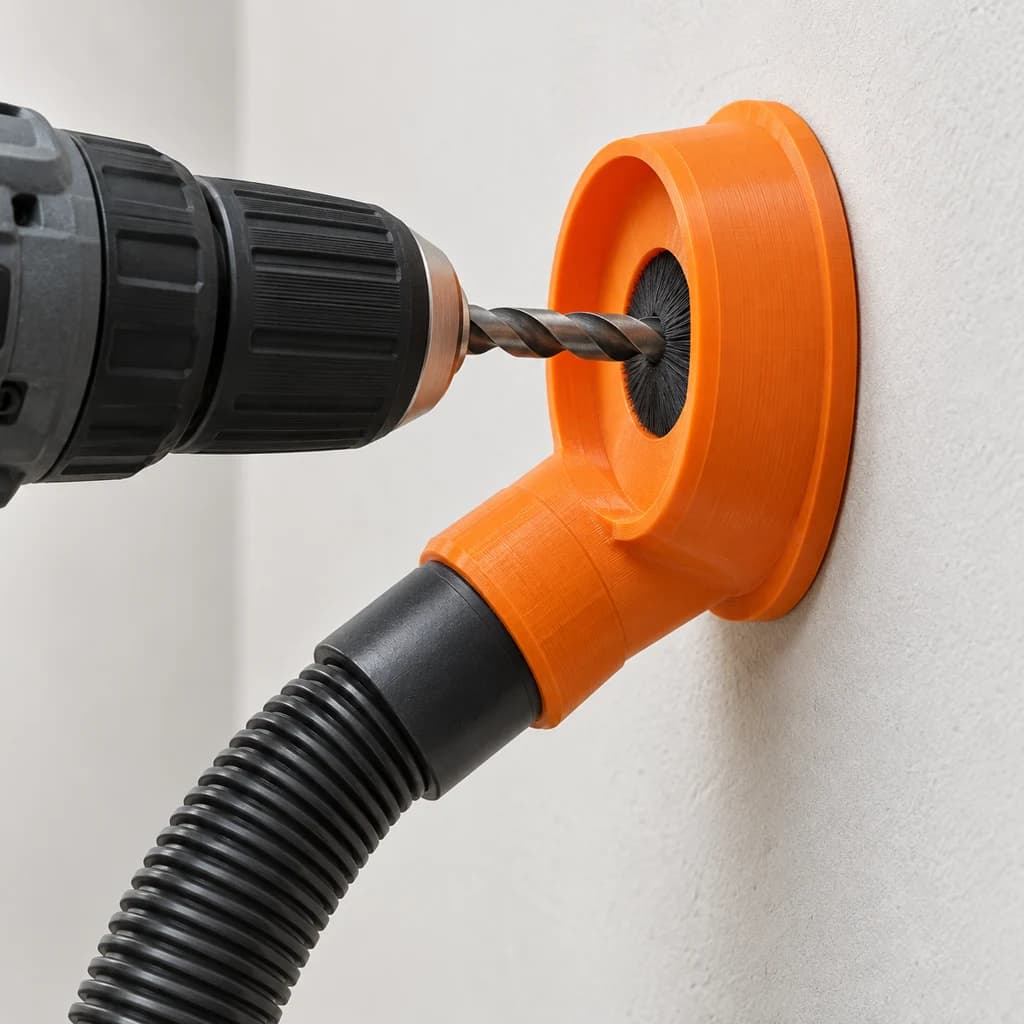 Matkap ve zımpara toz emiş adaptörü için temsili 3D baskı ürün grubu
