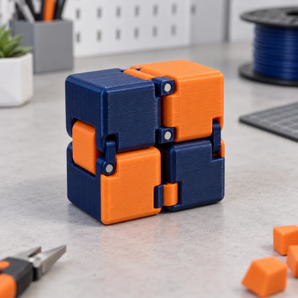 Sonsuzluk küpü fidget için temsili 3D baskı ürün grubu