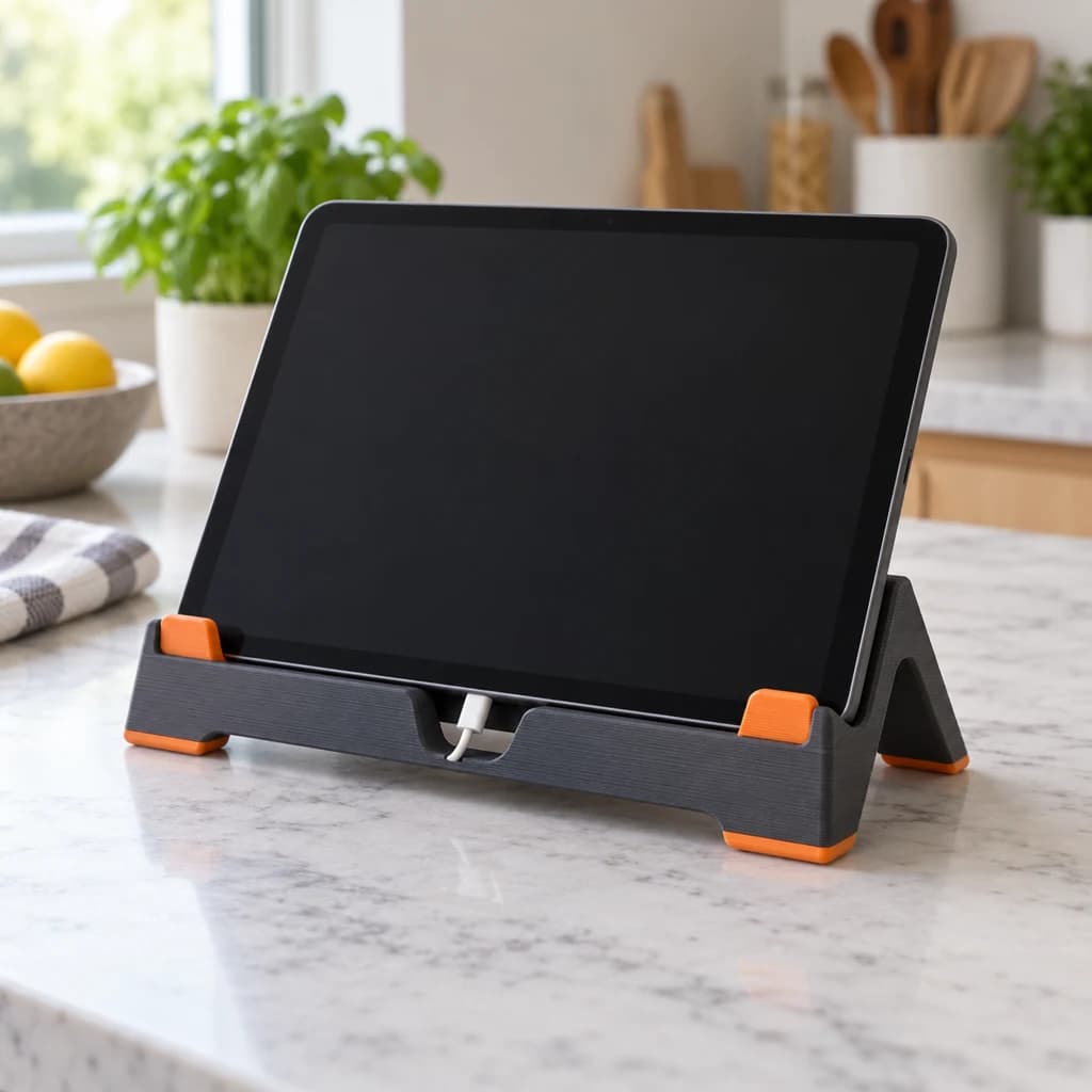 Tablet standı için temsili 3D baskı ürün grubu